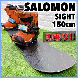 メンズボード 3点セット サロモン SALOMON SIGHT 150 / バイン SALOMON M / ブーツ ディーラクス DEELUX 26.5 スノーボード