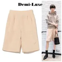 未使用Demi-Luxe BEAMS / レーヨンリネン ハーフパンツ