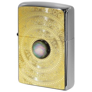 Zippo ジッポライター 黒蝶貝 パール Mother of Pearl ＃200 ゴールドプレート ニッケルメッキ 2MP-MoP BK GP メール便可