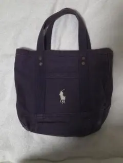 美品 POLO RALPHLAUREN トートバッグ キャンバス ラルフローレン