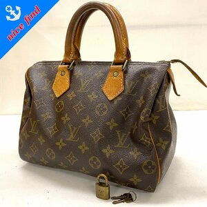 ◆ルイ ヴィトン LOUIS VUITTON◆モノグラム スピーディ25 M41528 ハンドバッグ ミニボストン ブラウン PVC レザー レディース 鍵カデナ付