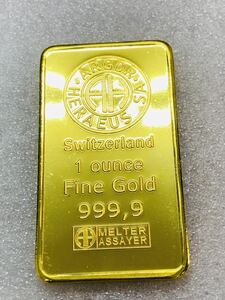 ヨーロッパ古銭 SWITZERLAND 外国古銭　スイス　1オンス　大型金貨　ゴールドバー　カプセル付き 約31.48g