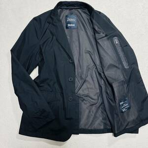 希少L!HERNO ヘルノ laminar GORE WINDSTOPPER 多機能 アンコン 軽量 防風 撥水 ナイロン ジャケット テーラード 3B 黒 ブラック メンズ 48