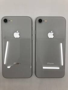 Apple iPhone 8 64GB MQ792J/A Silver シルバー Simロックあり docomo 中古本体 ２台セット