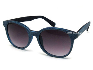 DENIM WELLINGTON SUNGLASS BLUE DENIM × SMOKE HALF/デニムウェリントンサングラスブルージーンズフォトジェニックインスタ映え可愛い