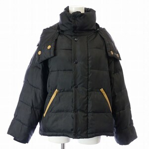 マウジー SHORT PUFFER JACKET 中綿 ジャケット フード付き ショート ジップアップ スナップボタン 1 S 黒 ブラック 010BAH30-5240