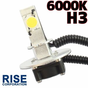 バイク用 H3 高輝度 LED ヘッドライト フォグランプ 6000K 6000ケルビン 1灯分 冷却ファン付き 高性能デジタルコントローラー 12V・24V用