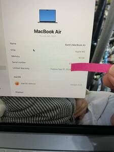 Apple 15” MacBook Air