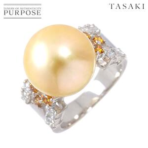 タサキ TASAKI 9.5号 リング 白蝶真珠 13.2mm ダイヤ 0.58ct Pt プラチナ パール 指輪 田崎真珠 Pearl Ring 90259797