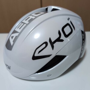 ekoi エアロヘルメット　AERO16 ホワイト/シルバー　サイズМ　美品