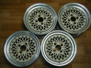 IB-383 スピードスター SSR STAR Foumla メッシュ 15×6.5J・7J 4H-114.3 +15・+22 (4本) 旧車 当時物 送料は全国一律5500円 離島を除く