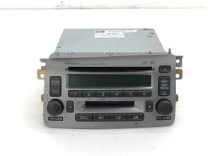 _b121696 ダイハツ ムーヴ ムーブ カスタム X L150S 純正 オーディオ デッキ CD MD ステー ブラケット付き 86180-B2150 122001-78500101