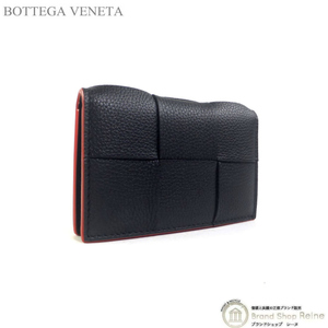 ボッテガ ヴェネタ （BOTTEGA VENETA） マキシイントレ カセット カードケース 二つ折り 748053 ブラック（新品）