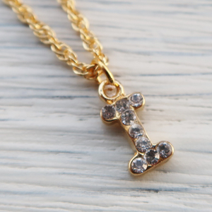 The Delight INITIAL PAVE PENDANT イニシャル　パヴェ　ペンダント　ネックレス　スワロフスキー　ゴールド I