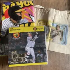 阪神タイガース 中野拓夢 セット ledキャンバスライト タオル ガラコロ