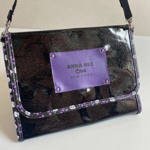 セール 即決1円 未使用☆ アナスイ ショルダー ANNA SUI エナメル サイズ 16,8 CM 22CM