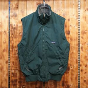 90s patagonia シェルドシンチラ　ベスト　M/usa製　緑　グリーン　 パタゴニア