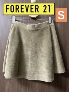 【美品】Forever21   コーデュロイ　ミニ丈　スカート　カーキ　S  M