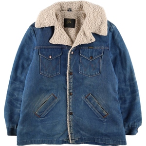 古着 80年代 ラングラー Wrangler WRANGE COAT ランチコート デニムボア ランチコート メンズL相当 ヴィンテージ /evb009114