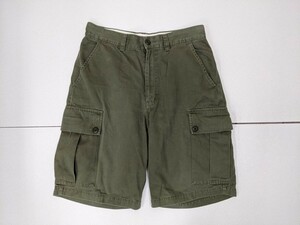 20．Schott 00s ショット ワイドシルエット コットン ミリタリー カーゴ ショーツ ハーフパンツ メンズL カーキx806