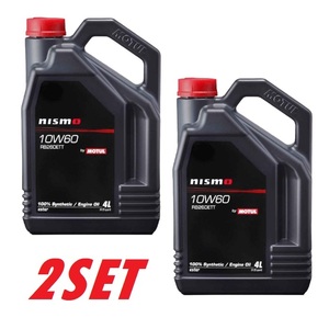 【お得な2本セット】MOTUL (モチュール) NISMO ニスモ ENGINE OIL RB26DETT 10W60 4L 化学合成 品番 104343