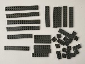 F408　LEGOバラパーツ　新濃灰　2 x 2・2 x 8・2 x 10など　プレート系　まとめて大量㎏