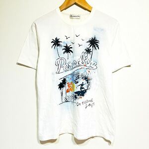 FA362cc santa fe サンタフェ 46（Mサイズ位）Tシャツ ホワイト 半袖 古着 クルーネック メンズ　イグルス　日本製　綿100%