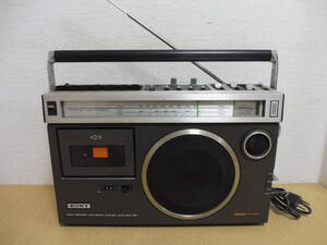 「714/T3A」SONY ソニー GF-1980 カセットレコーダー 2BANDS ラジカセ FM/AM オーディオ機器 昭和レトロ 通電確認済 中古 現状品 　　　