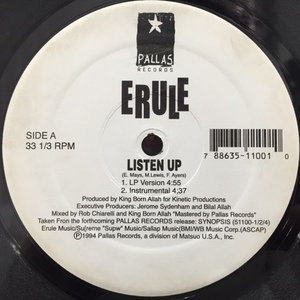 ERULE / LISTEN UP (Repress)