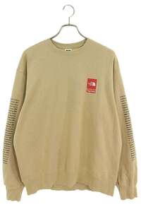 シュプリーム ノースフェイス スウェット 24SS Crewneck NT02411I サイズ:M ロゴプリントクルーネックスウェット 中古 NO05