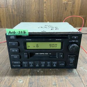 AV6-228 激安 カーステレオ TOYOTA 86120-2A300 PIONEER FH-M8166ZT CD カセット プレーヤー 本体のみ 簡易動作確認済み 中古現状品