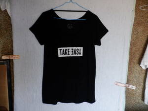 ローリーズファーム　　ＬＯＷＲＹＳ　ＦＡＲＭ　 　半袖　　Ｔシャツ　　黒　　ＴＡＫＥ　ＥＡＳＹ　　　Ｍサイズ　