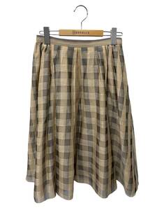 FOXEY フォクシー スカート 38 Skirt ベージュ ブロックチェック IT5GQ04VOTMO