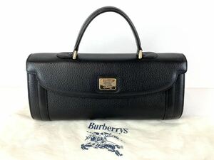 【ST107】 Burberrys バーバリー バンドバック ノバチェック ワンハンドル レザー ゴールド金具 手持ちカバン 29028B-81 レディース 袋付き