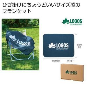 LOGOS ロゴス フリース ブランケット ネイビー 新品 化粧箱入 ギフト ひざ掛け アウトドア レジャー オフィス ロゴ入り おしゃれ 防寒