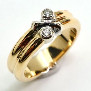 【注目商品】TIFFANY&Co.(ティファニー)▼K18 天然ダイヤモンド リング▼J 約7.1g 約9号 ring 指輪EG7/EG7 S37