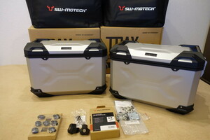 SW-MOTECH TRAX ADV アルミパニアケース左右45L+キーシリンダ7個+キー2本+盗難防止ロック+アダプタ 定価162,470円 TRAX ADVENTURE 5