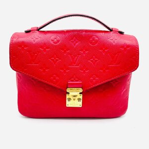 ルイヴィトン LOUIS VUITTON アンプラント メティス モノグラム 2WAY レッド 赤 ゴールド金具 レディース 女性 肩掛け カバン 6-7-235