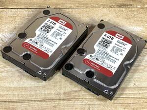 ★WD Red 2.0TB SATA600 3.5インチ内臓型HDD WD20EFRX NASware3.0 2台セット 使用少なめ良品★レターパックok★