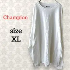 Champion【XL】コットンロングTシャツ 無地 大きいサイズ チャンピオン