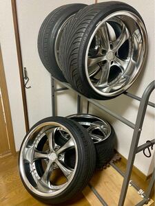 work VS-KF 19inch 4本 最大サイズ work純正リムリバレル済 9.5J 10.5J 希少 当時物 114.3 5穴 1/3まで限定110,000円値下げ