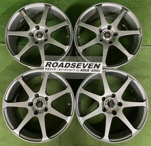 ★AVS モデル7 Model 7 YOKOHAMA ヨコハマ 17インチ 17×7J +45 PCD114.3 5H 4本Set アルミホイール 中古 ★ガリ傷多数 ★送料無料