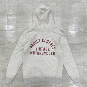 定番 ADDICT CLOTHES アディクトクローズ ロゴ プルオーバー パーカー フーディ Logo Pullover Hoodie オートミール 系 サイズ 36 (71