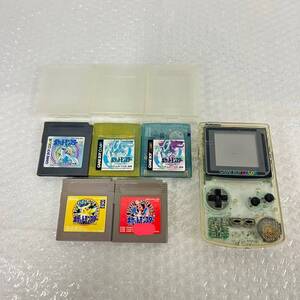 24品/A047494-1/J122-602/KH3000【名古屋】Nintendo 任天堂 ニンテンドー GAME BOY COLOR ゲームボーイ カラー CGB-001 / ソフト5点