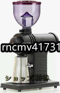 電動コーヒーミル 粗さ調節可能 10段階変速調整 電動式 コーヒーグラインダー 家庭用 業務用 コーヒー店 (ブラック)