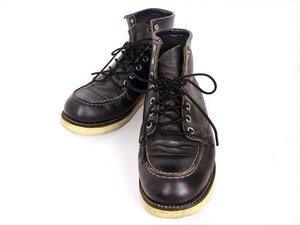 RED WING SHOES【レッドウィング】レザー ハイカットブーツ☆7☆25cm☆クラシック☆ブラック☆ロゴ☆メンズ☆