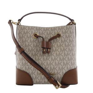 マイケルコース MICHAEL KORS ハンドバッグ ショルダーバッグ 2way レザー 白 ホワイト 茶 ブラウン 35F2GM9M1B /AK1 レディース