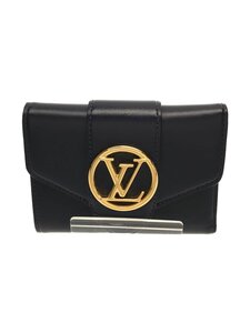 LOUIS VUITTON◆財布/レザー/NVY/m69393/LVポンヌフコンパクト//