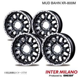 INTER MILANO/インターミラノ MUD BAHN XR-800M ホイール 4本【16×5.5J 5-139.7 INSET0 マットブラック/リムポリッシュ】