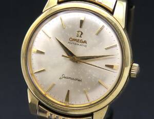 1円～! 稼動品★正規品 OMEGA オメガ 14764-SC-61 シーマスター 自動巻き Cal.552 シルバーダイヤル ヴィンテージ メンズ腕時計 SSCLG363